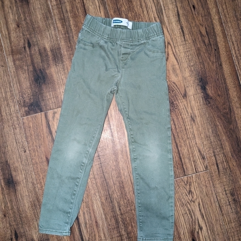 5T Old Navy Dark Green/Gray Jeggings